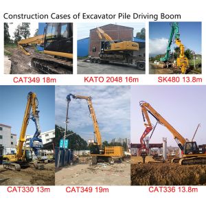 High-effective excavator bore pile drilling machine pile driver attachment for