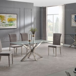 180x90x75cm 4 Seater Rectangle Dining Table Marble Top Minimalist Style