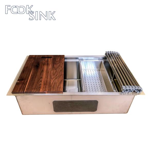 Quality SS304 Single Kitchen Workstation Ledge All In One Sink wholesale