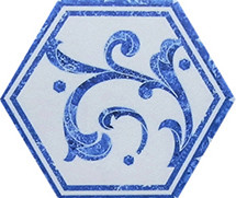 Chinese Style Hexagon Wall Tiles , Anti Dirty Porcelain Hexagon Tile