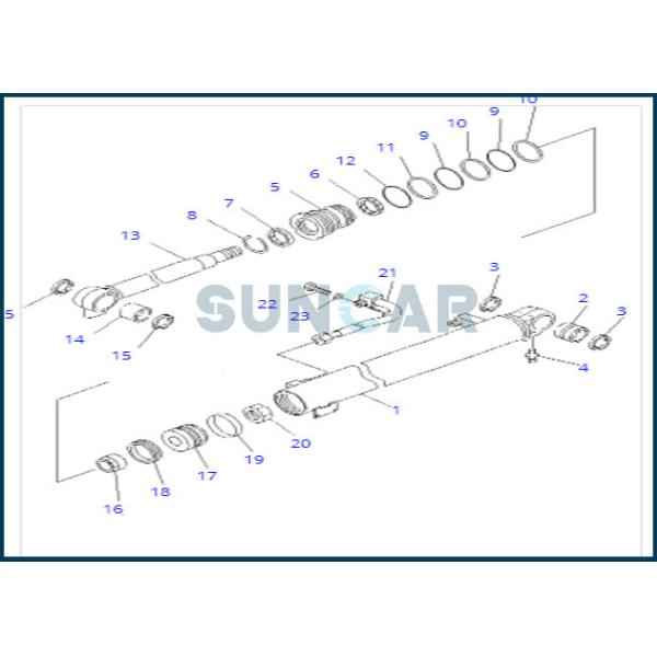 707-98-24281 7079824281 Boom Cylinder Seal Kit fits PC35MRX-1A