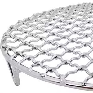 Anping BBQ Barbecue Net with Legs 304 Stainless Steel Wire Grill Cross Steaming