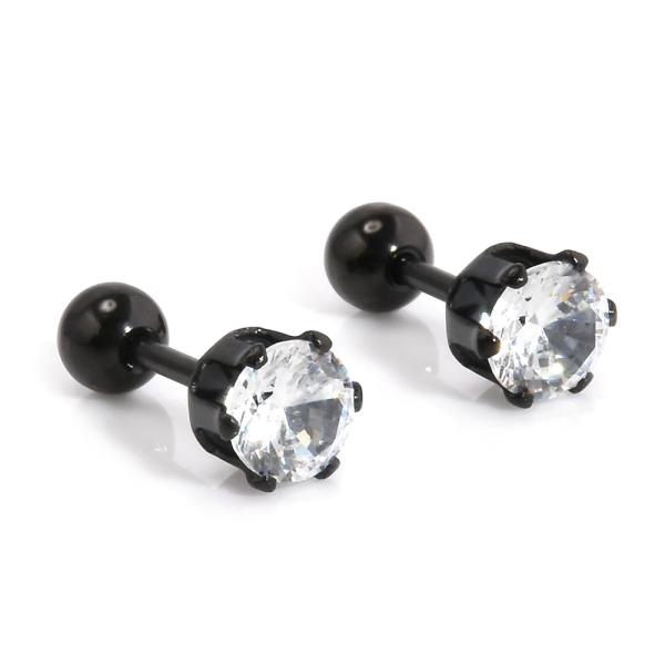 3 Colors High quality titanium steel Zircon Stud Earrings Piercing Stud Earrings for women Elegant Jewelry Fashio
