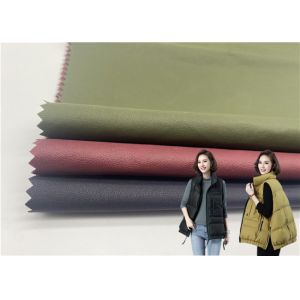 100% Nylon Embossing Lightweight Winter Jacket Fabric Water Repellent