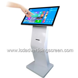 21.5 Inch Interactive Capacitive Touch All In One Kiosk With Printer