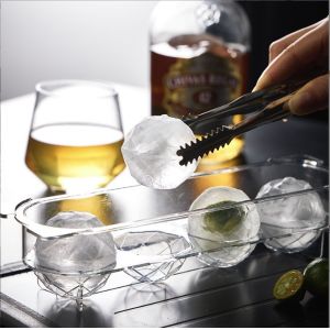 Ball Ice Box 4 pcs PET Plastic Food Grade Fancy Ice Cube Tray For Kitchen