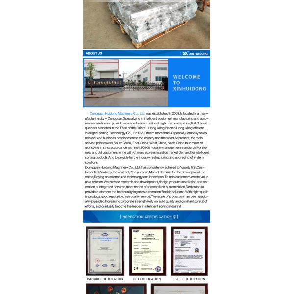 Customized Size Stainless Steel Conveyor For Transportation Material