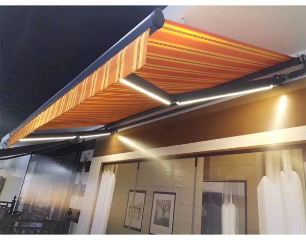 Acrylic polyester Electric Waterproof Retractable Awning Arm