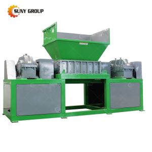 Solid Hard Metal Waste Management Machine Double Shaft Shredder with 2300KG