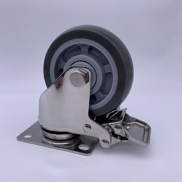 Quality Lockable Brake SS Caster Wheel 4 Inch For Corrosive Environment wholesale
