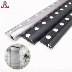 Round Shape Aluminum Floor Edge Trim Anodized Edge Ceramic Trim Line