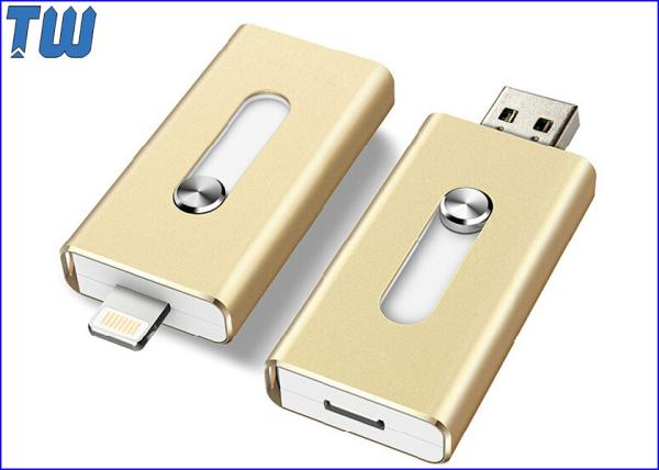 Quality iPhone External Drive OTG USB Pen Drives Sliding Double Interface wholesale