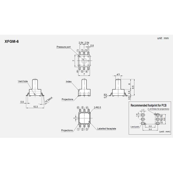 YJJ XFGM-6200KPGSR Pressure Sensor For Portable Electronic Blood Pressure Monitors