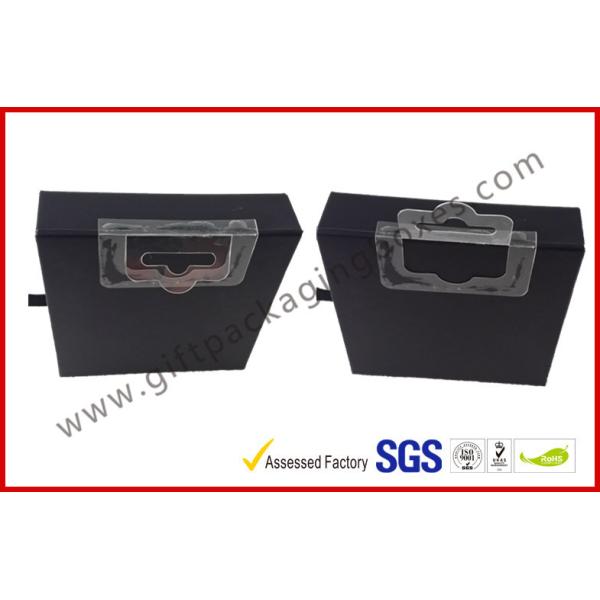 Quality Foldable Hanger Electronics Packaging , Customized Matt Black Drawer Box wholesale