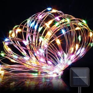 Solar RGB String Lights With Remote Control For Street And Landscape Decor