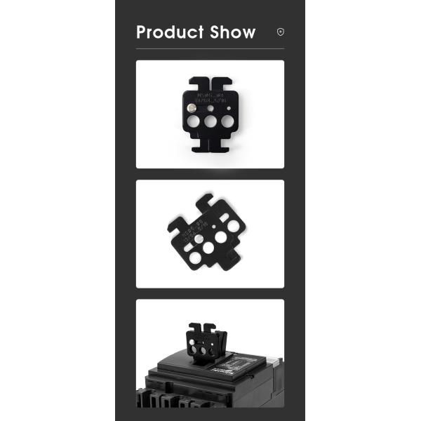 Black Steel Double Head Safety Lockout Device For Schneider Circuit Breaker With 3 Holes