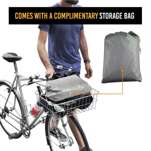 Weatherproof Polyester Outdoor Motorcycle Cover With Full Bottom Elastic Hem