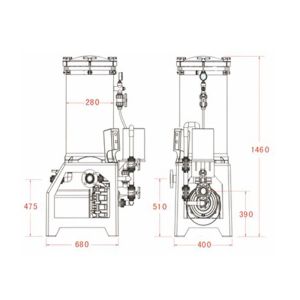 260W FRPP chemical filter unit for PCB printing industry 160L / min