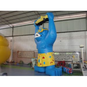 Giant Inflatable Cartoon , PVC Tarpaulin Inflatable Gorila for Advertising