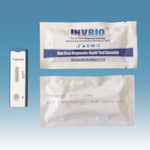 China Medical IVD rapid diagnostic test kits Typhoid Ab whole blood/serum Test card rtk home test kit on sale