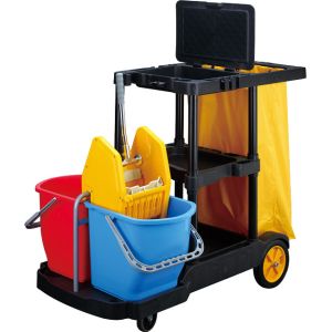 Multipurpose Plastic Hospital Janitorial Push Cart