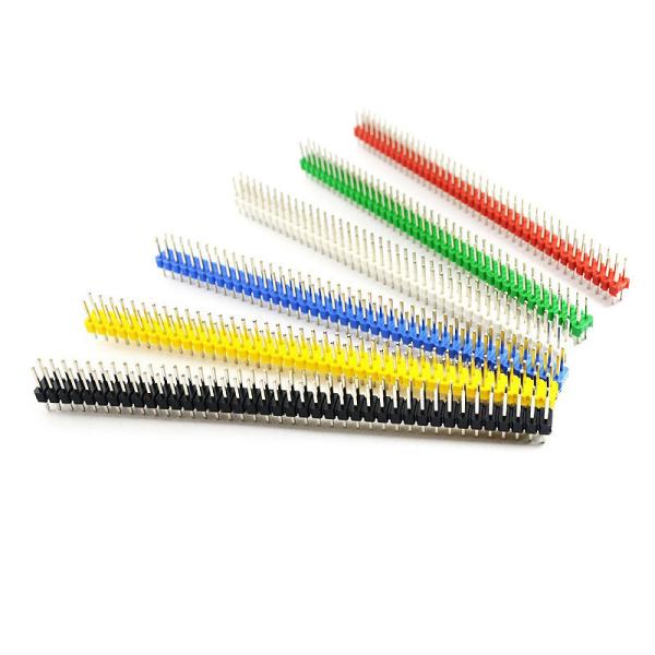 Quality Colored 2x40P 40Pin 2.54mm 0.1" Straight Double Row Male Pin Header Strip wholesale