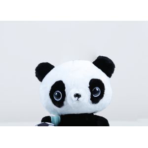 Super Soft Fabric Panda Cute Plush Dolls Black / White Color PP Cotton Filling