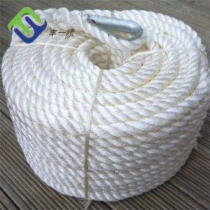 20mm/24mm 220m 3 Strand Nylon Twisted Rope With White Color
