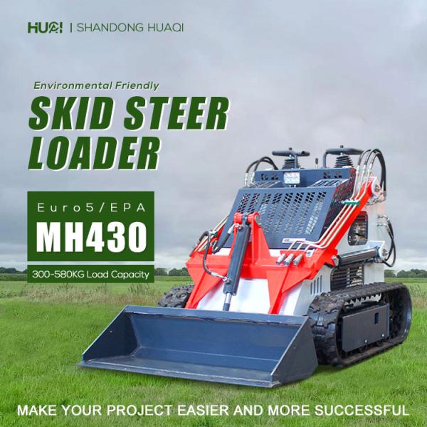 High Working Condition Skid Steer Loader Small Wheel Loader Mini Skid Steer 430kg Mini Skid Steer Loader Hot Sale