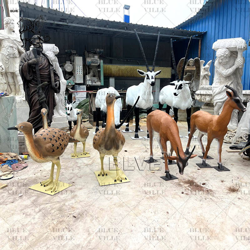 Bronze Arabian Oryx Sculpture Life Size Casting Large Animals Metal Statue