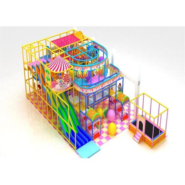 Quality Candy Themed  Playground Systems  Amusement Park Equipment With Rainbow Slide wholesale