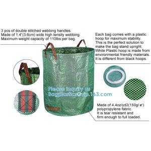 Reuseable Heavy Duty Gardening Bags Lawn Pool Garden Leaf Waste Bag Collapsible