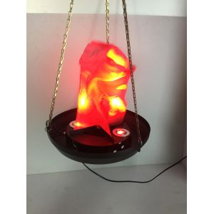 red led silk macrocosmos   flame light with iron shell
