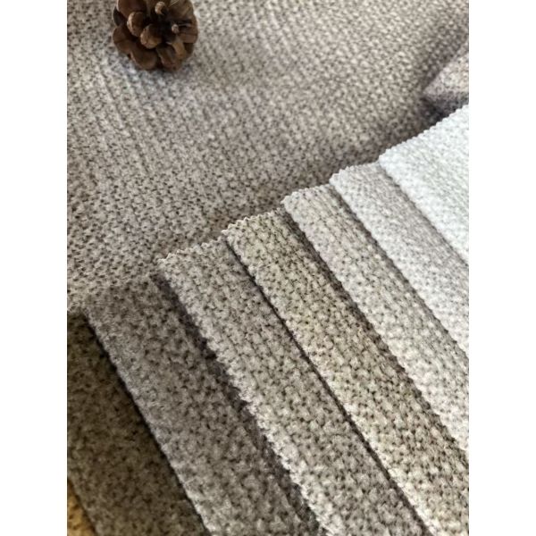2025 Modern New 100%Polyester Knitted Sofa Fabric Chenille Look Soft Printing Home Textile Fabric for Sofa