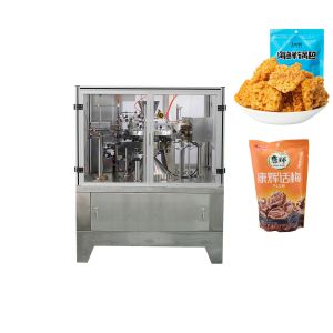 China Flat Pouch Rotary Packing Machine PLC Control For Oatmeal Cookies Chocolate on sale