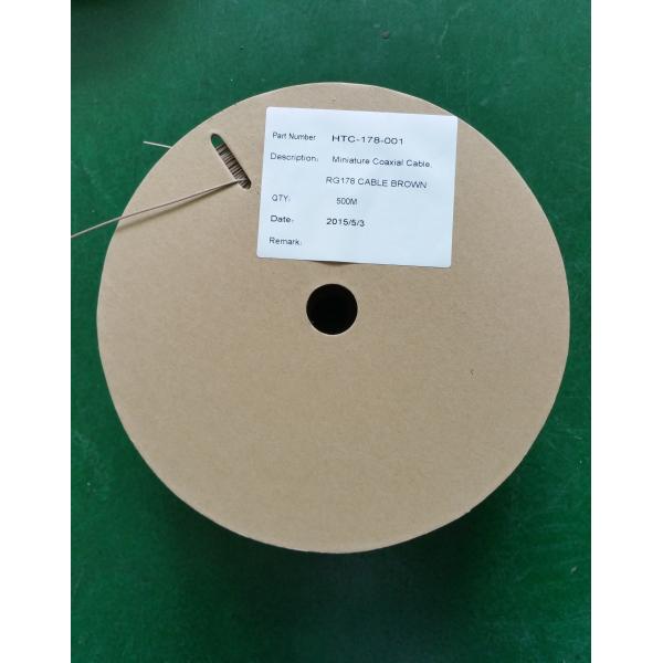 Quality 0~6 GHz RG 178 Wireless Communication System Miniature Coaxial Cable With Silver Plated Copper Wire wholesale