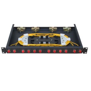 Fixed type Rack Mounted terminal box FC connector 12 ports Fiber Optic Patch