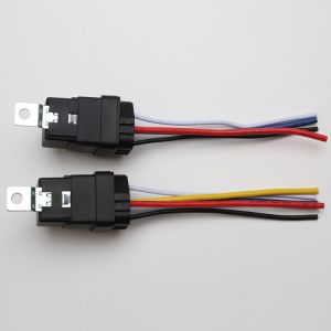 5 PIN SPDT JD2912 Car Relay 24V 12V 40A with Harness Sockets for Truck