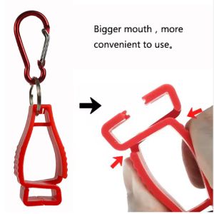 Custom Printed Plastic Glove Clips Polyoxymethylene Safety Glove Clips