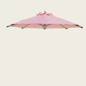 8 ft pink White Strip Patio Umbrella Canopy Octagon Canvas for Beach Umbrellas Parasol Replacement Outdoor Umbrella Canopy