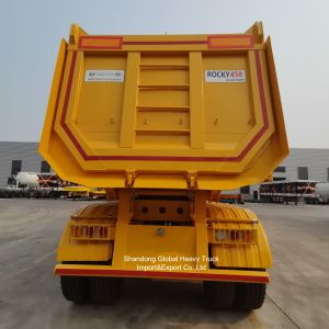 Cheap 4 Axles Hydraulic Dump Semi Trailer with Q345B High-Tensile Steel and 80-100 Tons Payload Capacity for Heavy-Duty Transport for sale