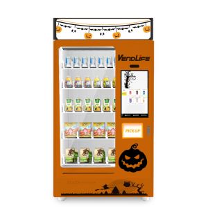 Fresh Egg Fruit Salad Elevator Vending Machine With 23.6 Inches Screen