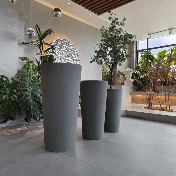 Outdoor Garden Fiberglass Flower Pots Large For Real Or Artificial Tree