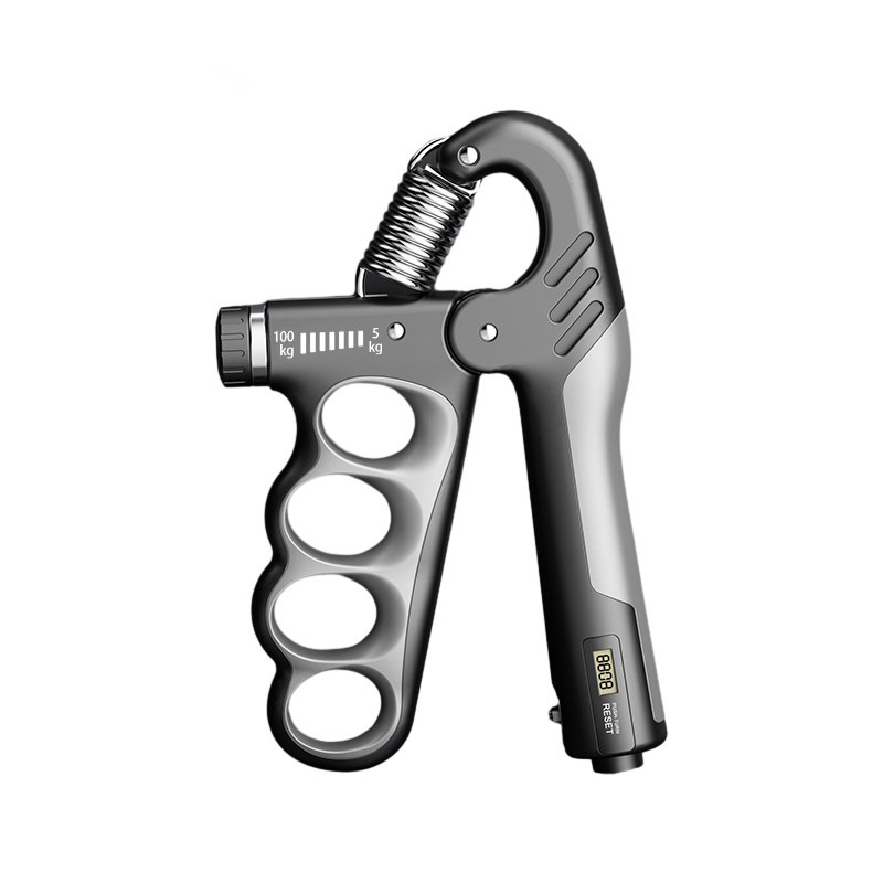 Adjustable Digital Display Hand Grip Strengthener with 5-100KG Resistance and