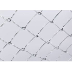 Diamond Hole Galvanized Chain Link Fence for Highway / Airport