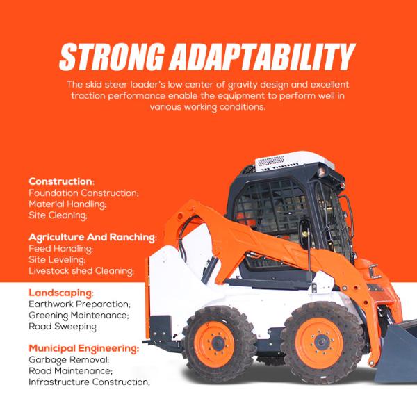 Mini Skid Steer Loader Mini Crawler Skid Steer Loader for Construction Works