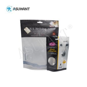 Matte Stand Up Pet Food Bag Heat Sealed Foil Customization With Transparent Window