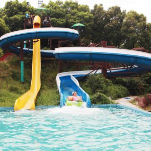 Custom Fiberglass Water Slides for amusement park with 1 year Warranty
