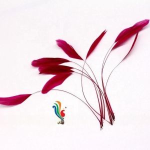 Cheap Dyed Pattern Party Decoration Stripped Rooster Coque Feather 12-14inch / 14-16inch for sale