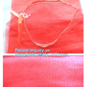 Cheap PP/PE Knitted plastic raschel leno mesh packing bags customized color size